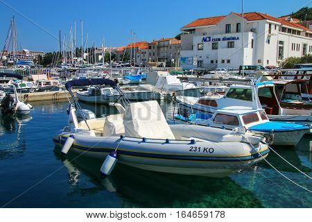 Korcula, Croatia - June 3: Boats At The Marina On June 3, 2015 In Korcula Town On Korcula Island, Cr
