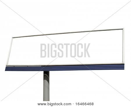 Beyaz izole bilboard