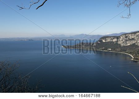 Punta San Vigilio from Rocca del Garda - Garda lake - Italy