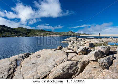 Lagoa Comprida is the largest lake of Serra da Estrela Natural park Portugal