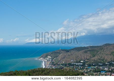 A view of the Kanaka at the foot of the Crimean mountains. Crimea Russia