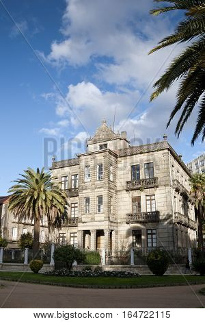 Villa Pilar, in Pontevedra city, Galicia, Spain. This small palace was built in XIX century and is located next to the Vicenti Gardens