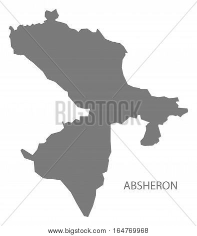Absheron Azerbaijan Map grey region silhouette illustration