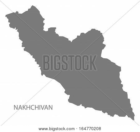 Nakhchivan Azerbaijan Map grey region silhouette illustration