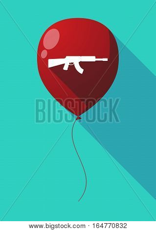 Long Shadow Balloon With  A Machine Gun Sign