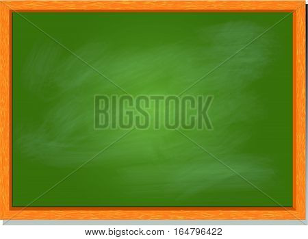 Greenboard with wood frame, vector illustration design