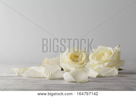 Loral Background With Roses Bouquet In Pastel Colors