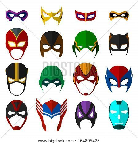 Super hero masks set. Vector EPS10 illustration