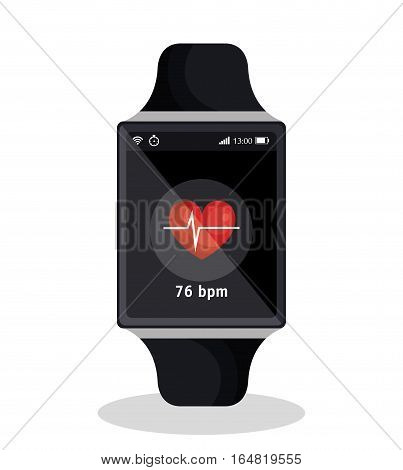 weareable technology with healthy lifestyle vector illustration design