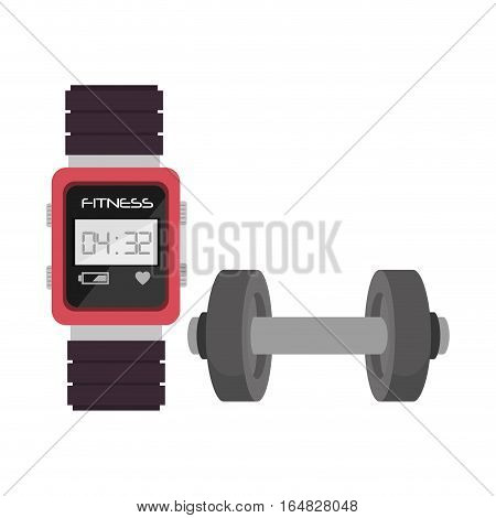 weareable technology with healthy lifestyle vector illustration design