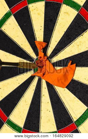 Dart A Dart Hits The Target And Breaks The Balloon