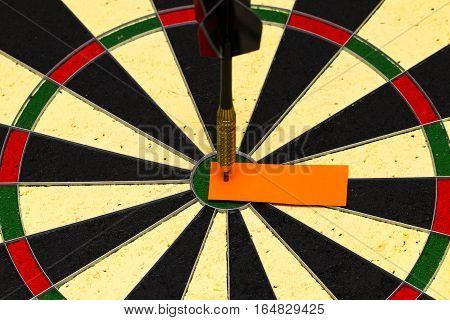 Darts With Dart Which Was Pinned A Sheet Of Paper For Labels