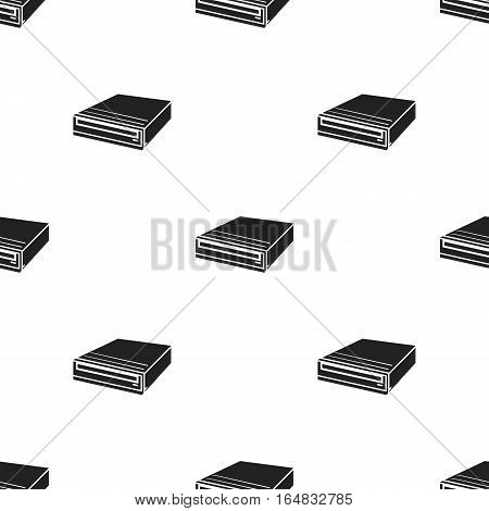 CD-ROM icon in black style isolated on white background. Personal computer pattern vector illustration.