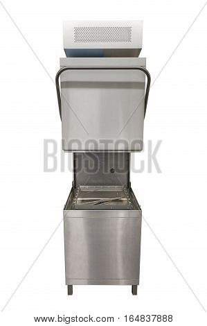 Industrial dish washer isolated on a white background