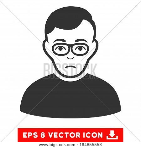 Vector Downer EPS vector pictogram. Illustration style is flat iconic gray symbol on a transparent background.