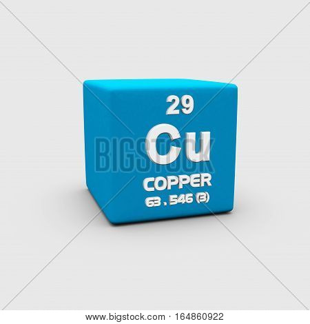 Copper is a chemical element with symbol Cu and atomic number 29.