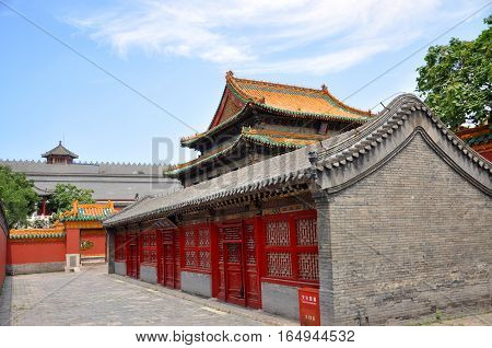 Chongmo Pavilion in the Shenyang Imperial Palace (Mukden Palace), Shenyang, Liaoning Province, China. Shenyang Imperial Palace is UNESCO world heritage site built in 400 years ago.