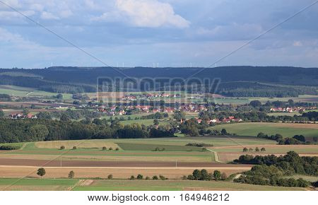 Far View On Aberzhausen (front) And Alfershausen (back) From Schlossberg (heideck)