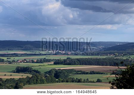 Far View On Thalmaessing (left) And Rabenreuth (right) From Schlossberg (heideck)