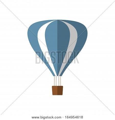 blue and white airballoon recreation vacation travel shadow vector illustration eps 10