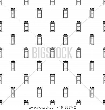 British phone booth pattern. Simple illustration of british phone booth vector pattern for web