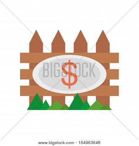 real estate fence price dollar vector illustration eps 10