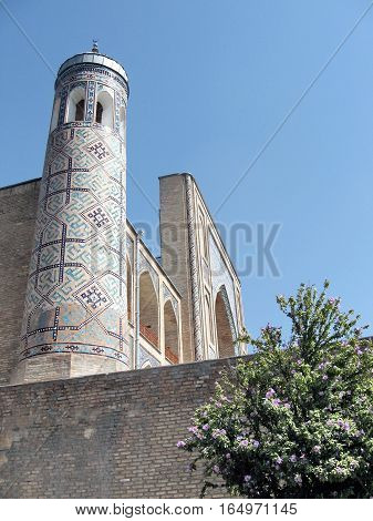 Minaret of Kukeldash Madrassah Tashkent Uzbekistan September 13 2007