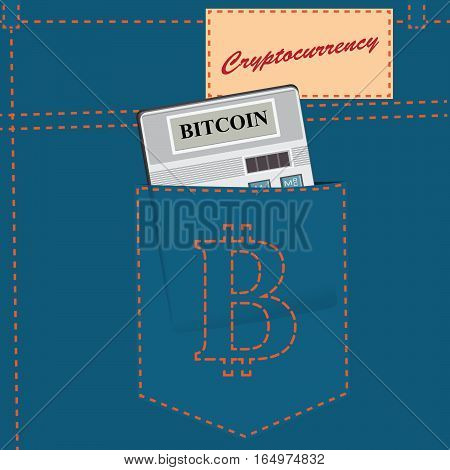 The poster of the new cryptocurrency - Bitcoin.