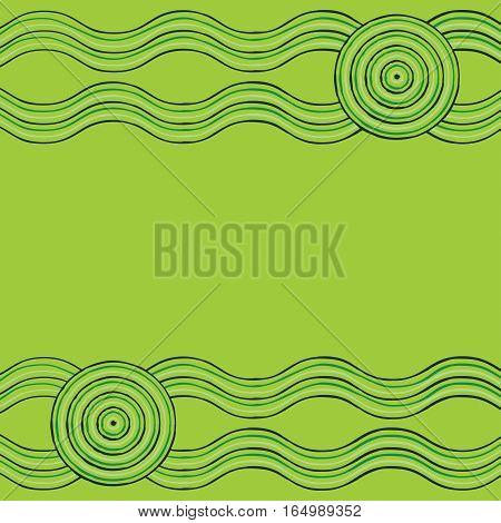 Australian Aboriginal Art Background In Vector Format.