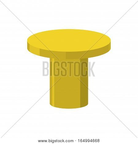 Gold Pedestal Isolated. Stand For Rewarding On White Background