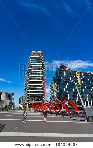 Medibank And Nab Buildings In The Docklands, Melbourne