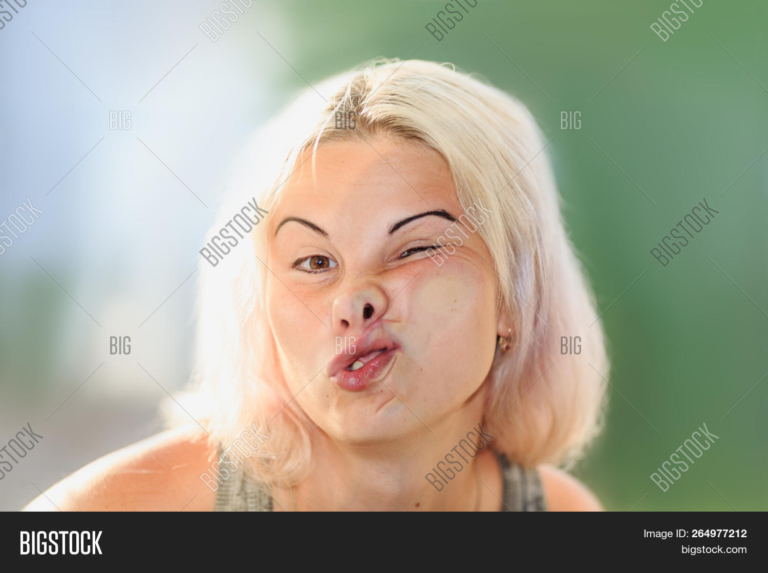 Female Face Pressed Image & Photo (Free Trial) Bigstock