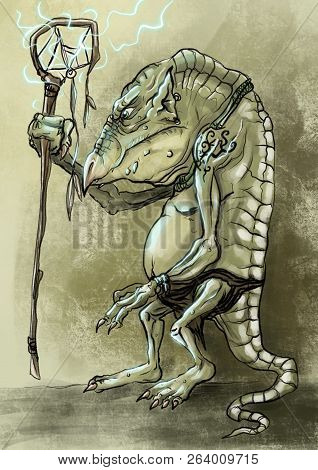 A Fantasy Creature Bogart Or Goblin Shaman Magic Medicine Man Character Art Illustration
