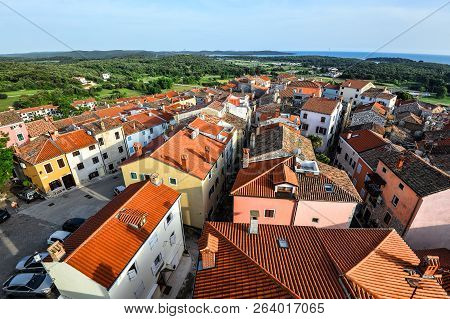Vrsar, Croatia - May 23, 2018: Coastal Town Vrsar, Istria, Croatia. Vrsar - Beautiful Antique City W