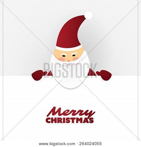 Christmas Greeting Card Design Template With Santa Claus