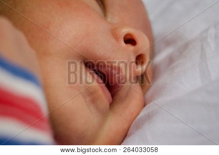 Little Baby Boy Focus On His Mouth