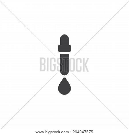 Pipette Dropper Vector Icon. Filled Flat Sign For Mobile Concept And Web Design. Eye Drops Simple So
