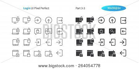 Login Ui Pixel Perfect Well-crafted Vector Thin Line And Solid Icons 30 2x Grid For Web Graphics And