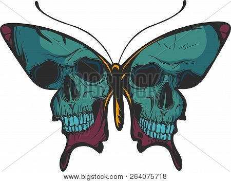 Illustration Of A Beautiful Colorful Butterfly That Flies