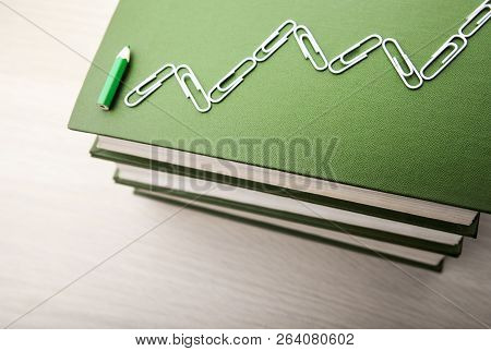 Book Scarper Green Pencil Table Studio Quality Light