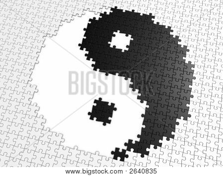 Yin-Yang szimbólum puzzle
