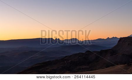 Travel To North Caucasus Region Region - Panoramic View Of Caucasus Mountains From Bermamyt Mountain