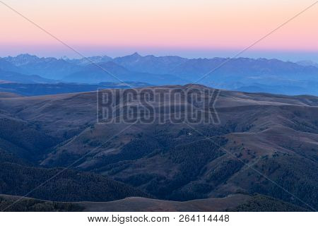 Travel To North Caucasus Region Region - View Of Caucasus Mountains From Bermamyt Mountain Plateau A