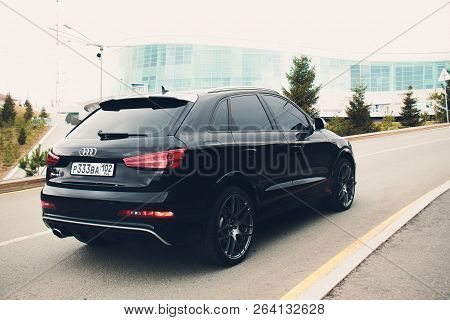 Ufa, Russia - March 4, 2018: Sportsline Audi Rs Q3 On The Street.