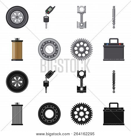 Vector Design Of Auto And Part Icon. Set Of Auto And Car Stock Symbol For Web.