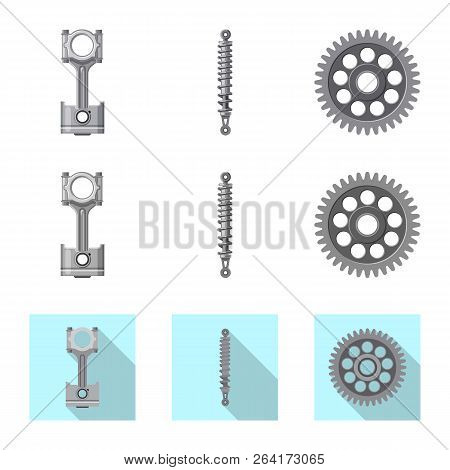 Vector Design Of Auto And Part Symbol. Collection Of Auto And Car Stock Vector Illustration.