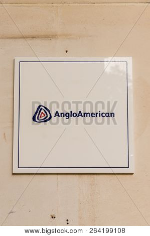 London October 2018. A View Of The Sign Outside The Anglo American Office In London