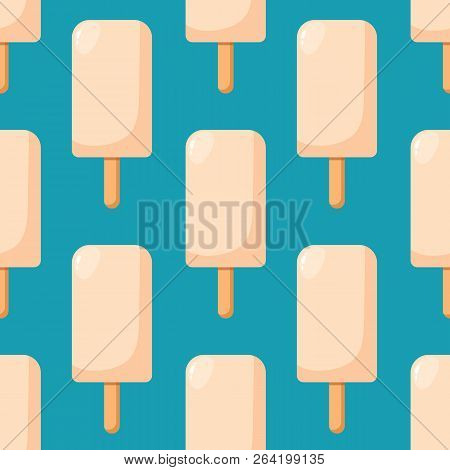 Ice Cream Pattern. Stock Flat Vector Illustration.