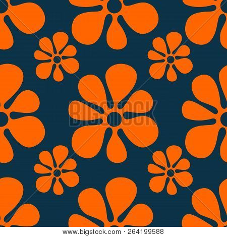 Seamless Floral Pattern. Stock Flat Vector Illustration.