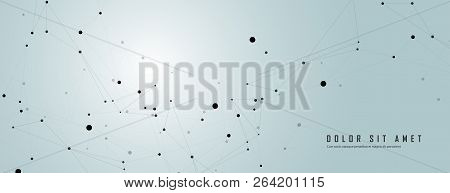 Geometric Abstract Background Snd Molecule And Communication And Big Data Vector Design